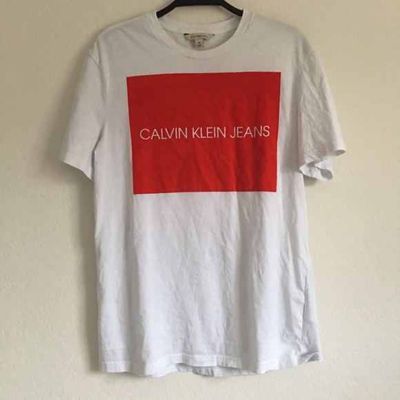 calvin klein red t shirt